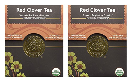 Book Cover Organic Red Clover Tea - Kosher, Caffeine Free, GMO-Free - 18 Bleach Free Tea Bags (2 pack)