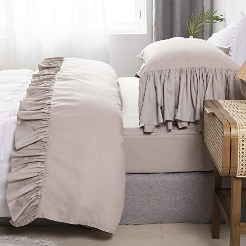 Book Cover Queen's House Solid Color Taupe Bed Sheet Sets 4-Piece Deep Pocket Queen Sheets-Style D