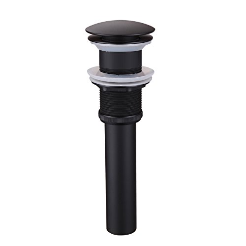 Ownace Bathroom Faucet Vessel Vanity Sink Pop Up Drain Stopper Without Overflow Solid Brass Black Color