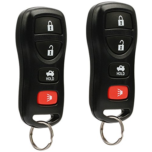 Key Fob Keyless Entry Remote fits Nissan Altima Maxima 350Z Armada Quest Sentra / Infiniti EX35 FX35 FX45 G35 I35 Q45 QX56 (KBRASTU15), Set of 2