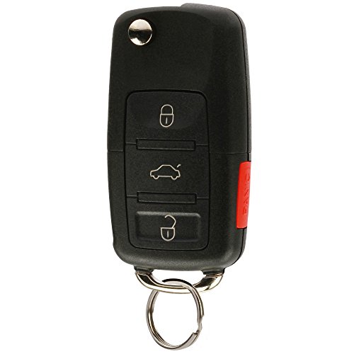 Replacement Keyless Entry Remote Flip Key Fob fits 2002 2003 2004 2005 VW Jetta, Golf, Passat (HLO1J0959753AM)