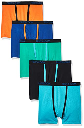 Fruit of the Loom Boys 5 Pack Breathable Boxer Brief Underwear