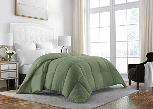 Book Cover Sleep Restoration Down Alternative Comforter 1400 Series - Best Hotel Quality Duvet Insert Bedding - Queen - Sage