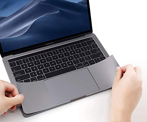 FORITO Palm Rest Cover Skin with Trackpad Protector Compatible with MacBook Pro 15 Inch 2019 2018 2017 or 2016 Released Model A1707 A1990 with Touch Bar (Space Gray)