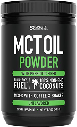 Book Cover MCT Oil Powder from Non-GMO Coconuts (Zero Net Carbs) | A Keto Friendly, Fat & Fiber Source for Sustained Energy, Appetite Control & Gut Health | Mixes in Coffee, Smoothies & More!