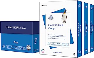 Book Cover Hammermill Paper, Copy Paper, 8.5 x 11 Paper, Letter Size, 20lb Paper, 92 Bright, 3 Ream Case / 1,500 Sheets (113620C) Acid Free Paper