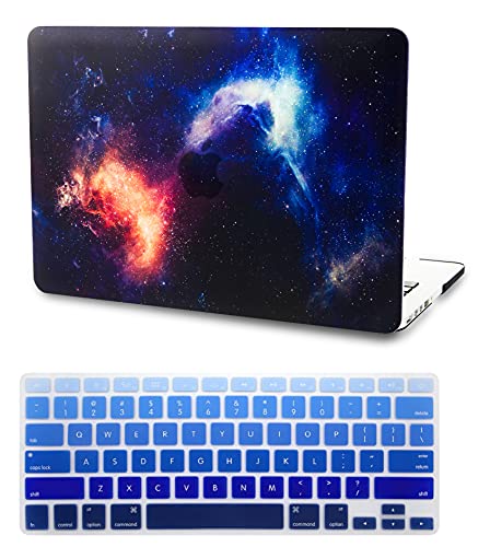 KECC Laptop Case for MacBook Air 13" w/ Keyboard Cover Plastic Hard Shell Case A1466/A1369 2 in 1 Bundle (Orange)