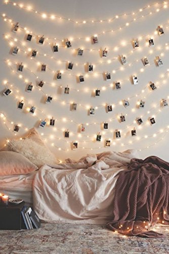 LED Photo Clip String Lights Home Decor Indoor/Outdoor, Battery Powered String Lights Lamp for Home/Party/Christmas Decoration Christmas Birthday Wedding Party Festival Decor (Warm White) (30 LED)