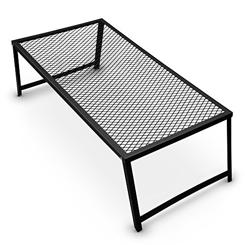 Grizzly Peak Heavy Duty Steel Mesh Over Fire Camping Grill Gate (Family Size - 34" x 16")