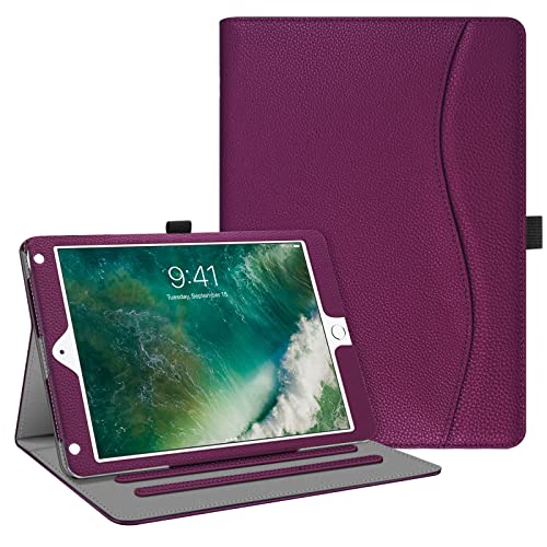 Fintie Case for iPad 9.7 2018 2017 / iPad Air 2 / iPad Air 1 - [Corner Protection] Multi-Angle Viewing Folio Cover w/Pocket, Auto Wake/Sleep for iPad 6th / 5th Generation, Purple