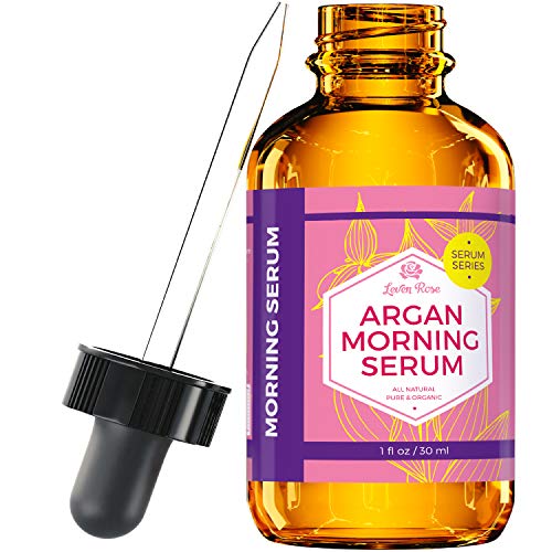 Argan Oil Morning Face Serum 100% Natural Collagen Serum - Dark Spot Remover for Face - Antioxidant - Anti Aging Moisturizer for Fine Lines and Wrinkles - Anti Aging Serum by Leven Rose 1 oz