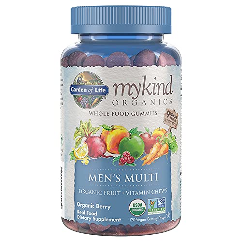 Book Cover Garden of Life mykind Organics Men's Gummy Vitamins Multi Berry, 120 Count