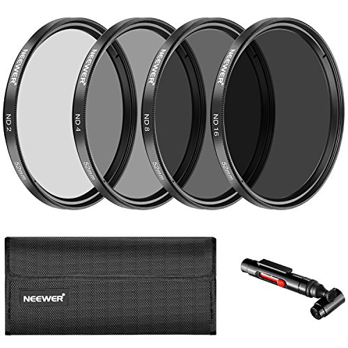 Neewer 52 mm Neutral Density ND2 ND4 ND8 ND16 Filter and Accessory Kit for Nikon D3300 D3100 D3000 D5300 D5200 D5100 D5000 D7000 D7100 DSLR, Lens Pen, Filter Bag