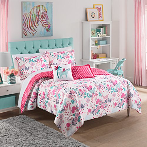 Book Cover WAVERLY Reverie Modern Graphic 2-Piece Reversible Comforter Set, Twin, Pink