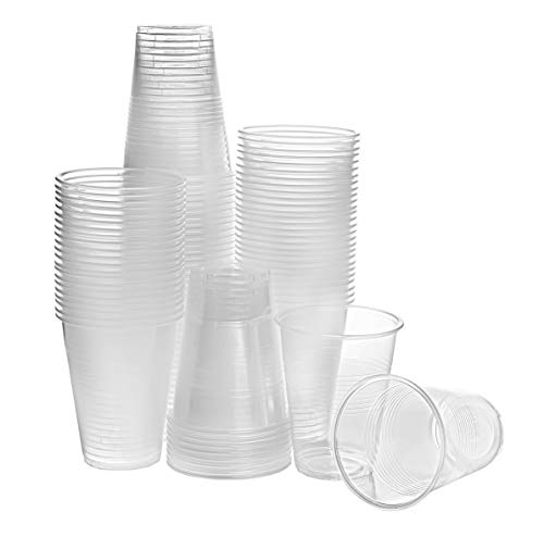 Book Cover TashiBox 12 oz clear plastic cups - Disposable cold drink party cups (200)