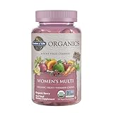 Garden of Life Organics Women's Gummy Vitamins - Berry - Certified Organic, Non-GMO, Vegan, Kosher Complete Multi - Methyl B12, C & D3 - Gluten, Soy & Dairy Free, 120 Real Fruit Gummies