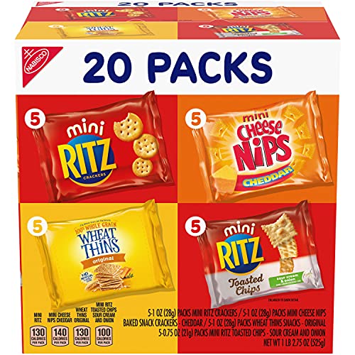 Book Cover NABISCO Savory Cracker Variety Pack, Savory Pack, 20 Piece Assortment