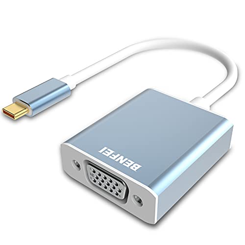 USB-C to VGA Adapter, Benfei Thunderbolt 3 (USB Type C) to VGA Adapter Male to Female Converter Compatible for Apple New MacBook [2020 ,2019,2018]