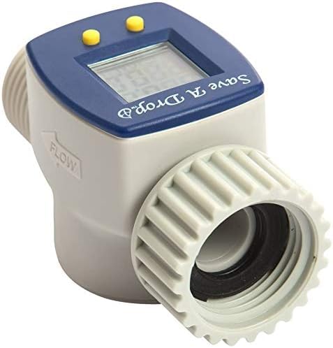 Save a Drop Water Flow Meter | Measure Gallon Usage from an Outdoor Garden Hose | Helps Conserve Waterâ€¦