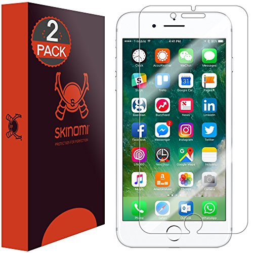iPhone 8 Plus Screen Protector (Edge to Edge)(2-Pack), SkinomiÂ® TechSkin Full Coverage Screen Protector for iPhone 8 Plus Clear HD Anti-Bubble Film