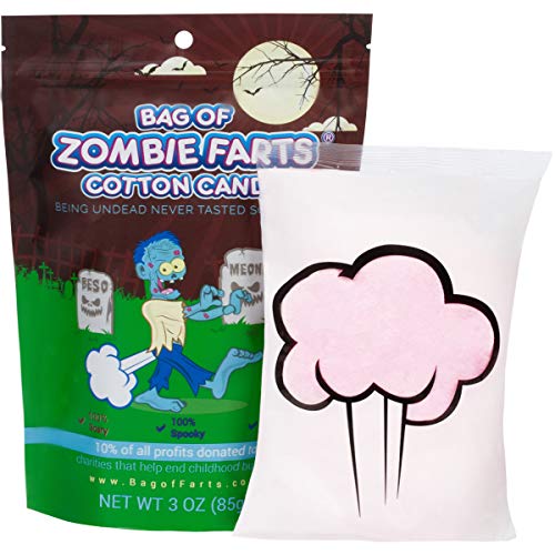 Bag Of Zombie Farts Cotton Candy Funny Novelty Gift for Unique Birthday Gag Gift for Friends, Mom, Dad, Girl, Boy Grandson Funny Christmas Stocking Stuffer, 3 ounces / 1 pack