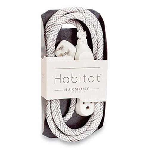 Book Cover 360 Electrical 360432 Habitat Braided Extension Cord, 15 ft. - French Grey