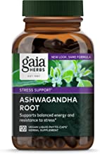 Gaia Herbs Ashwagandha Root, Vegan Liquid Capsules, 120 Count - For Stress Relief, Immune Support, Balanced Energy Levels and Mood Support, PACKAGING MAY VARY