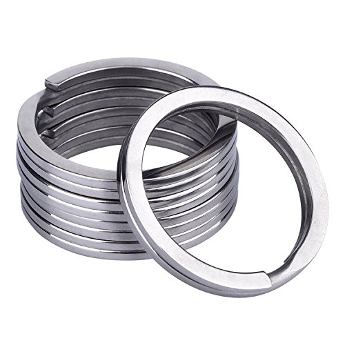 Outus Titanium Key Rings Split Rings 5 Pack, Split Keyrings for Home Car Keys Attachment(1.25 Inch/ 32 mm)