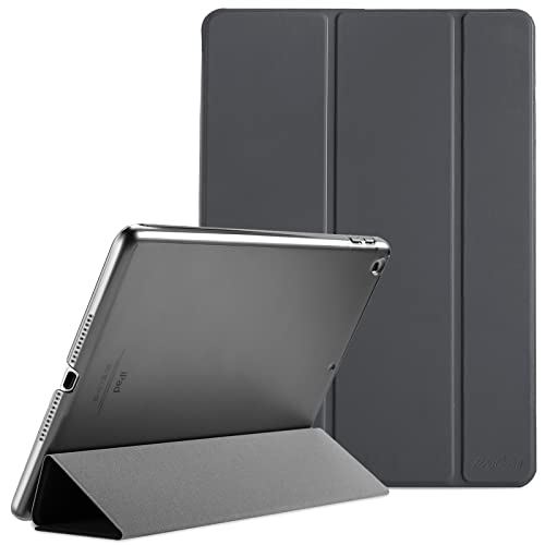 ProCase Smart Case for iPad 9.7 Inch iPad 6th/5th Generation 2018 2017(Model: A1893 A1954 A1822 A1823), Ultra Slim Lightweight Stand Cover with Translucent Frosted Back -Grey