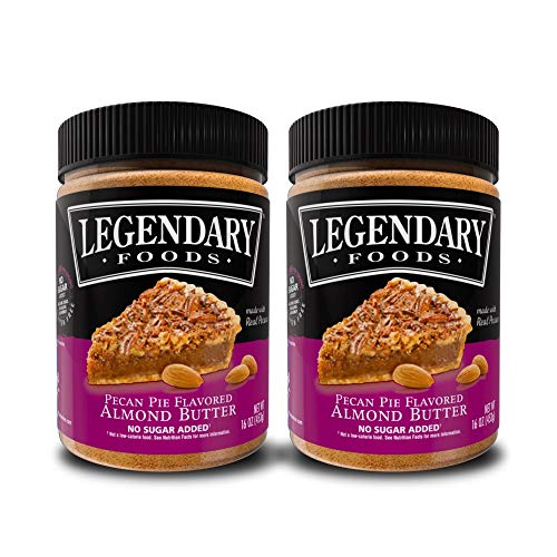 Book Cover Legendary Foods | Pecan Pie Almond Nut Butter (16 oz Jar) | Low Carb and No Added Sugar | Healthy, Paleo, Vegan, Keto Friendly Snacks (2 Pack)