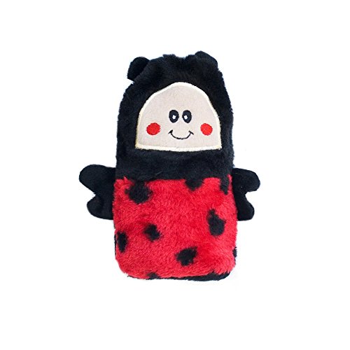 ZippyPaws - Colossal Buddie Squeakie No Stuffing Plush Dog Toy - Ladybug