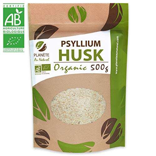 Organic Blond Psyllium Husk - 500g - 99% Pure Grade - Natural Fiber