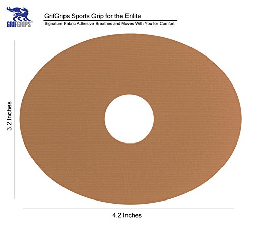 GrifGrips Oval Sports Grip Adhesive Patch for Medtronic Enlite - Pack of 15 (Tan)