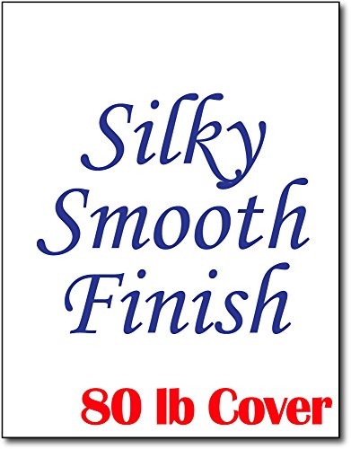 Silky Smooth White Cardstock for Inkjet & Laser Printers (8 1/2" x 11") - Heavyweight 80lb Cover (50 Sheets)