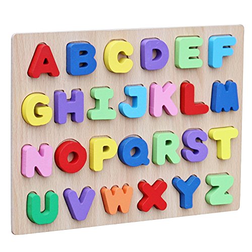 Book Cover Timy Wooden Alphabet Puzzle Board