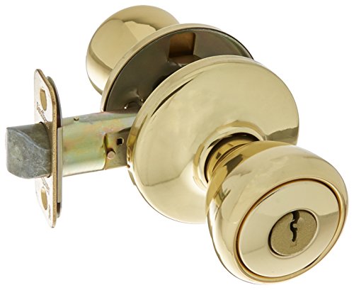 Kwikset 94002-828 Security Tylo Entry Lockset, No Size, Polished Brass