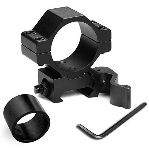 Modkin Picatinny Flashlight Mount, 25mm 30mm Gun Mount with QD Quick Release Cam Lock for 20mm Picatinny Weaver Rail (Low Profile)