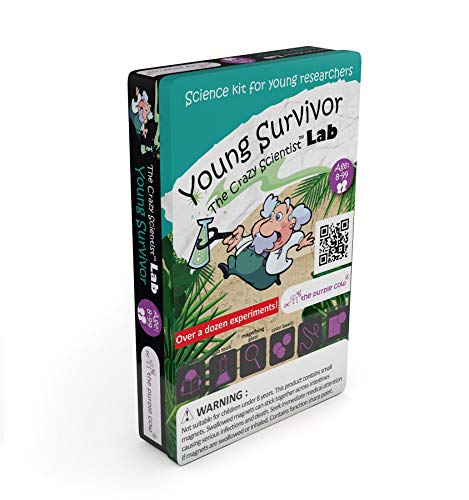 Book Cover The Purple Cow - Young Survivor Skills, Science Kits for Kids from The Famous Crazy Scientist Lab, Kits. for Learning & Education - STEM Educational Games
