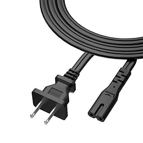 ANYQOO 6 Feet Power Adapter Extension Cord Wall Cord Cable (Black-01)