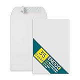 6x9 Envelopes Self Seal - 35 Pack - Open End Mailing Envelopes for Catalogs, Presentations, Newsletters - Plain Envelopes 6 x 9 with Peel and Seal Closure - Blank Bright White 28lb Heavyweight Paper