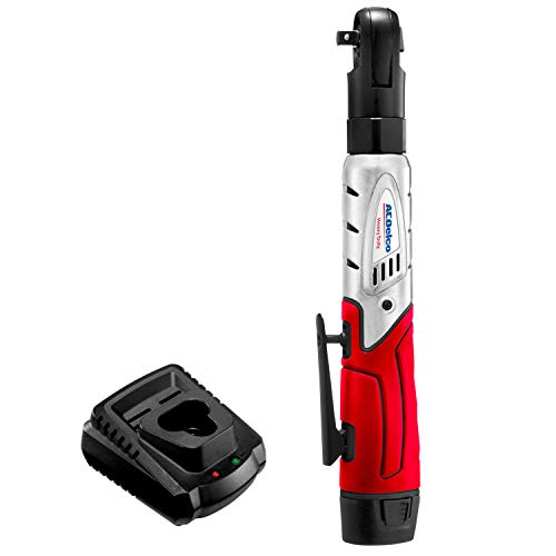 ACDelco Cordless 3/8" Ratchet Wrench 12V Angled 55 ft-lb Tool Set with 1 Batteries - Regular Charger - Carrying Case ,ARW1208