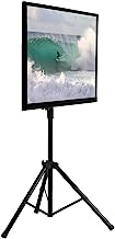 Mount-It! LCD Flat Panel TV Tripod, Portable TV Stand Fits LCD LED Flat Screen TV sizes 32-70 inch, Adjustable Height Pole, Supports up to 77 lbs and VESA 600x400 (MI-874), Black,