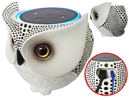 Book Cover FitSand Owl Statue Crafted Stand Guard Station Holder for Amazon Echo Dot 2nd and 1st Generation, Jam Classic Speaker - BFF for Alexa