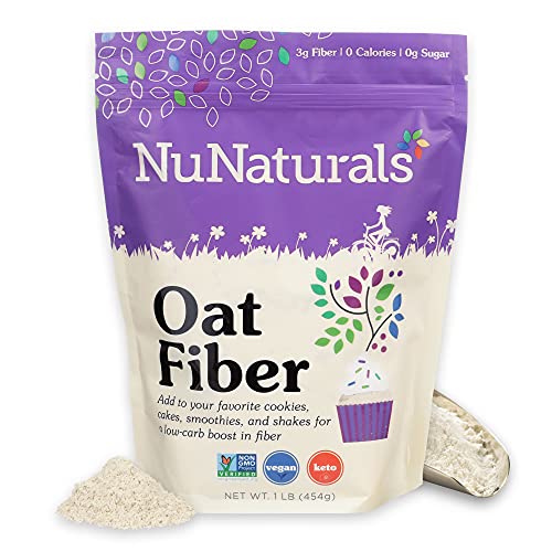 Book Cover NuNaturals All Natural Oat Fiber, Non-GMO Certified, 1 lb