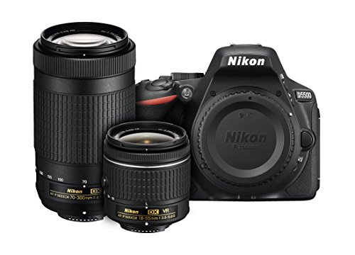 Book Cover Nikon D5500 DX-format Digital SLR Dual Lens Kit w/ - Nikon AF-P DX NIKKOR 18-55mm f/3.5-5.6G VR & Nikon AF-P DX NIKKOR 70-300mm f/4.5-6.3G ED Lens