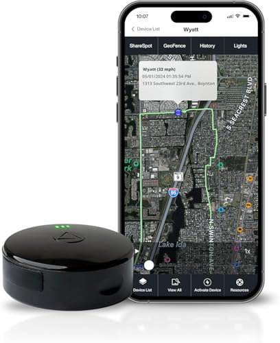 LandAirSea 54 Waterproof Magnet Mount Real Time 4G LTE GPS Tracker for Vehicle, Personal and Asset Tracking. SIM Included. Monthly Subscription Required