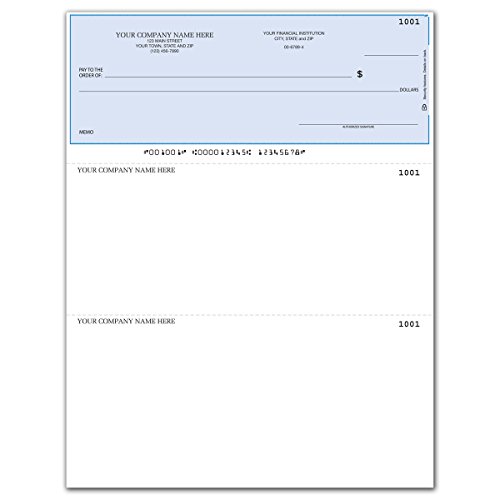 Book Cover CheckSimple Laser Business Checks, Compatible with QuickBooks/Quicken - Top Format, Lined (500 Qty) - Custom