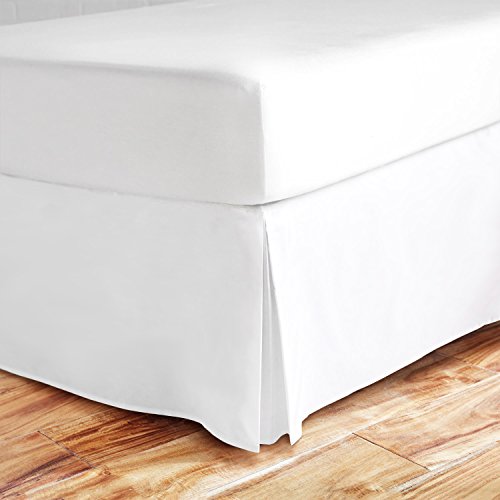 Zen BambooÂ Ultra SoftÂ Bed Skirt -Â Premium,Â Eco-friendly, Hypoallergenic, and Wrinkle Resistant Rayon Derived From Bamboo Dust RuffleÂ withÂ 15-inch Drop - California King - White