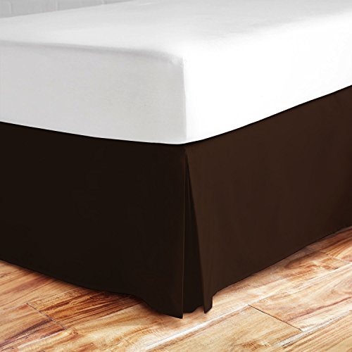 Book Cover Zen BambooÂ Ultra SoftÂ Bed Skirt -Â Premium,Â Eco-friendly, Hypoallergenic, and Wrinkle Resistant Rayon Derived From Bamboo Dust RuffleÂ withÂ 15-inch Drop - Queen - Brown