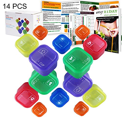 Book Cover 21 Day Portion Control Container kit - 14 Pieces